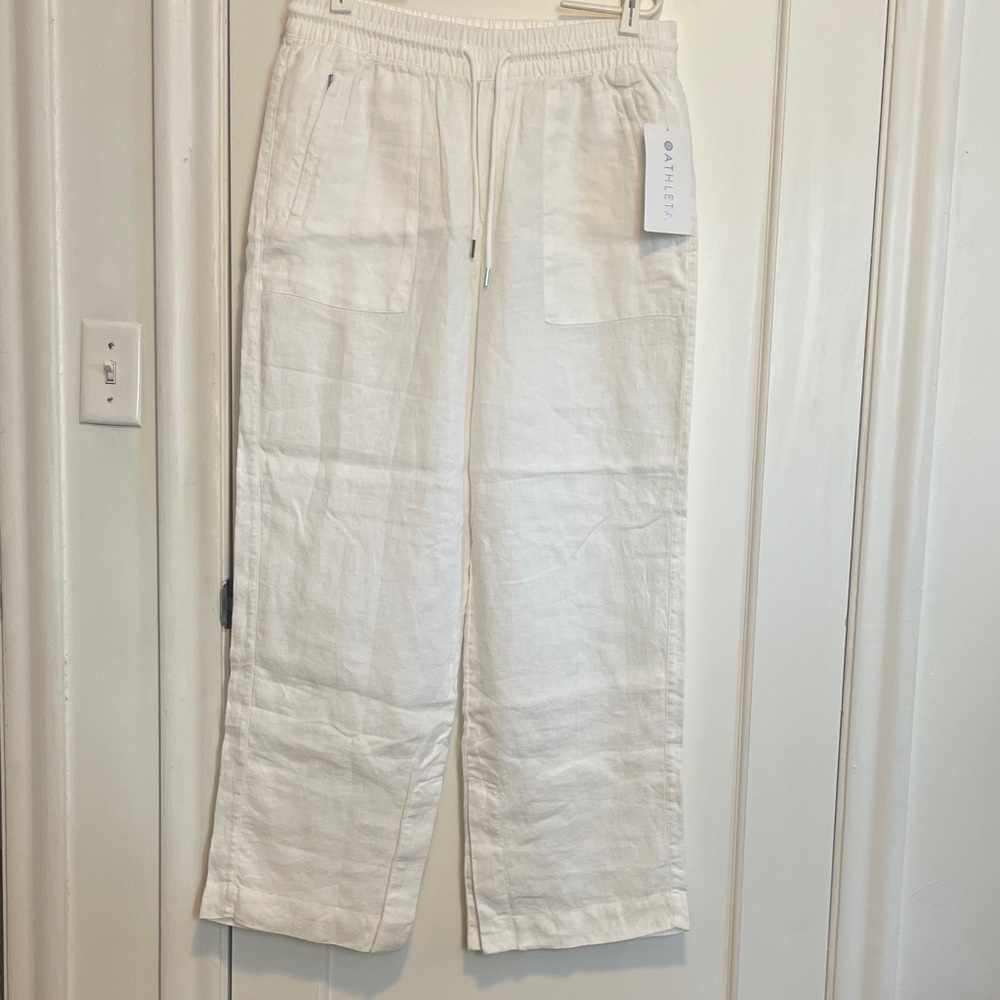 Athleta White Wide Leg Pants